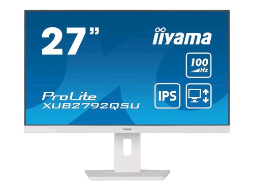 IIYAMA PROLITE XUB2792QSU-W6 27" LED IPS QUAD HD 2560 x 1440 250 CD/mq 1300:1 0.4ms 100Hz ALTOPARLANTI HDMI DISPLAYPORT BIANCO